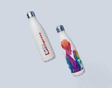 Botella de aluminio personalizada con logo o foto